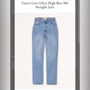Abercrombie- ultra high rise straight jean